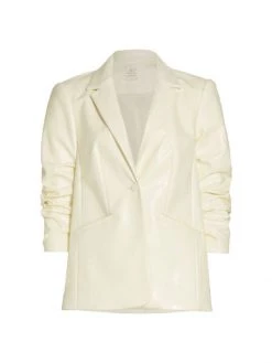 Cinq à Sept Faux Crocodile Kylie Jacket Bronze