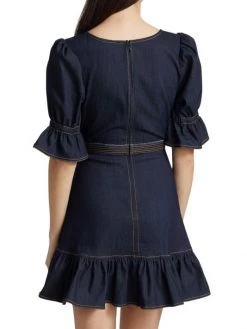 Cinq à Sept Natasha Puff-Sleeve Denim Mini Dress 11 Cinq à Sept Natasha Puff-Sleeve Denim Mini Dress -Outlet Cinq à Sept Store unnamed file 939